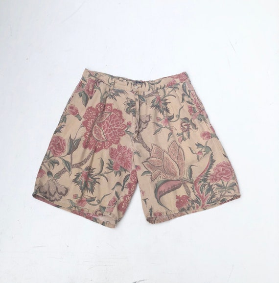 1980s Polo Ralph Lauren Floral Cotton Shorts 32”