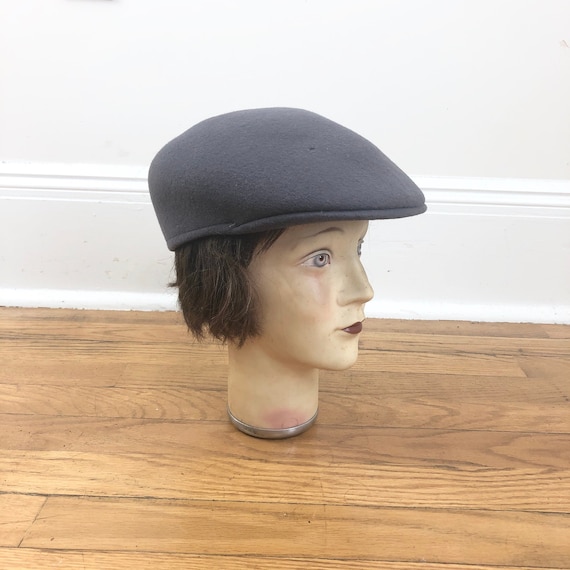 1970s Kangol Grey Wool Felt Carimac Driver Cap M - image 1