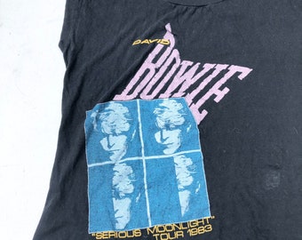 Rare vintage 1983 David Bowie - Serious Moonlight Tour T