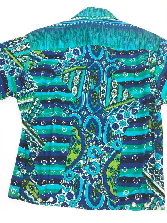 60's Tropicana Psychedelic Tropical Hawaiian Shir… - image 7