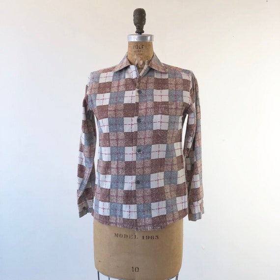 1950’s McGregor Plaid Cotton Flannel S - image 1