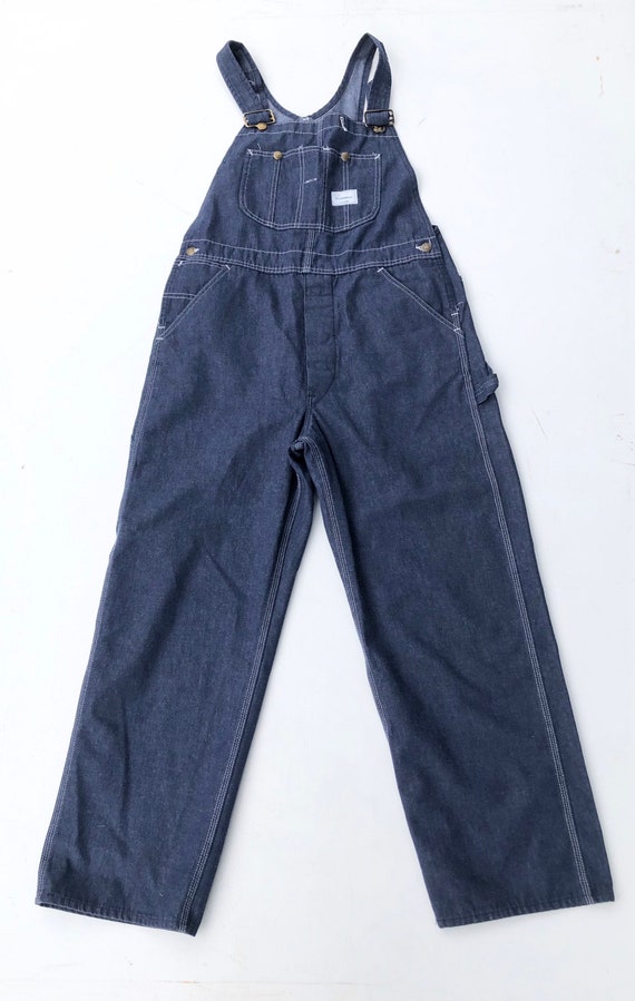 1970s Sears Tradewear Dark Blue Denim Overalls M