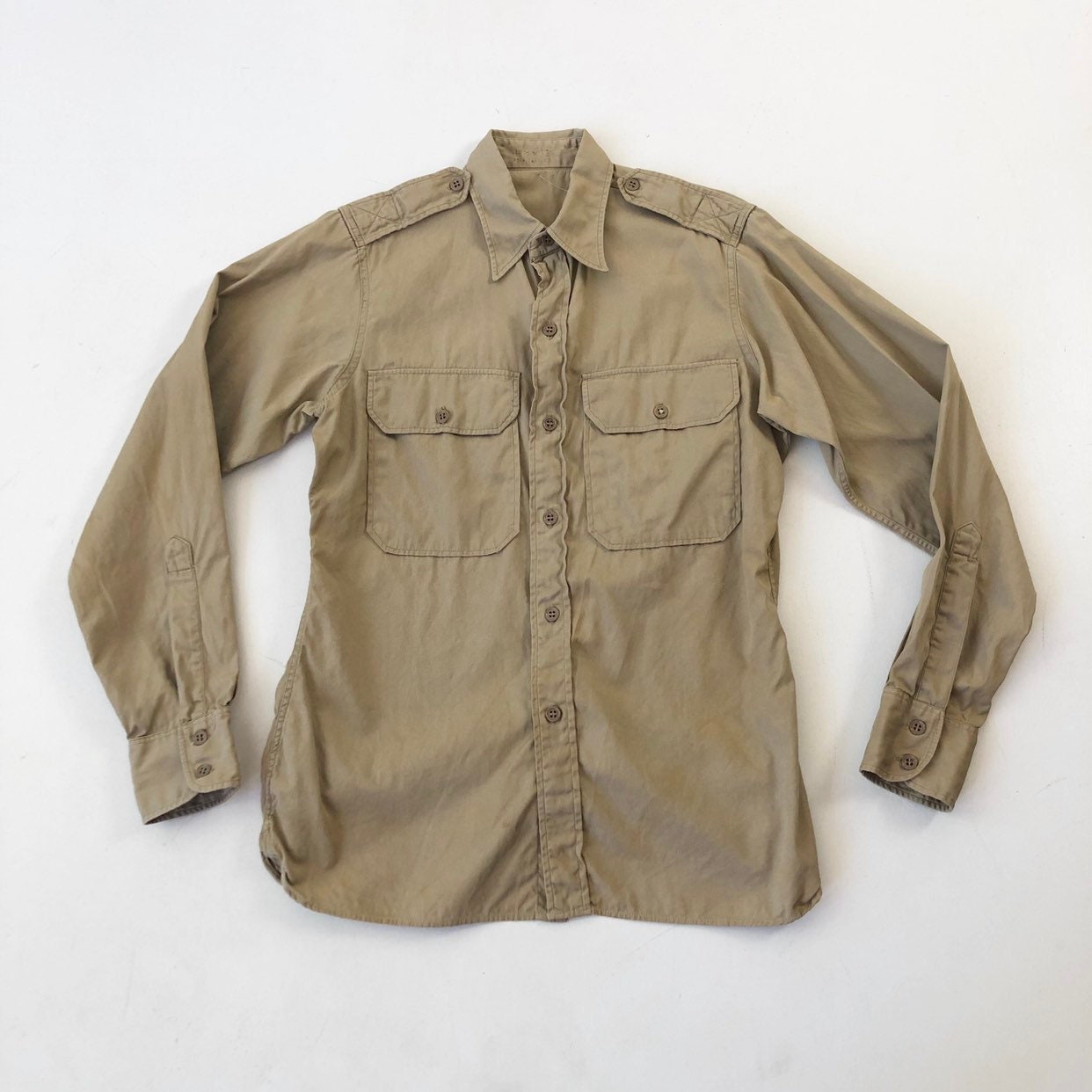 1950s Marines Khaki Cotton Shirt S | Etsy