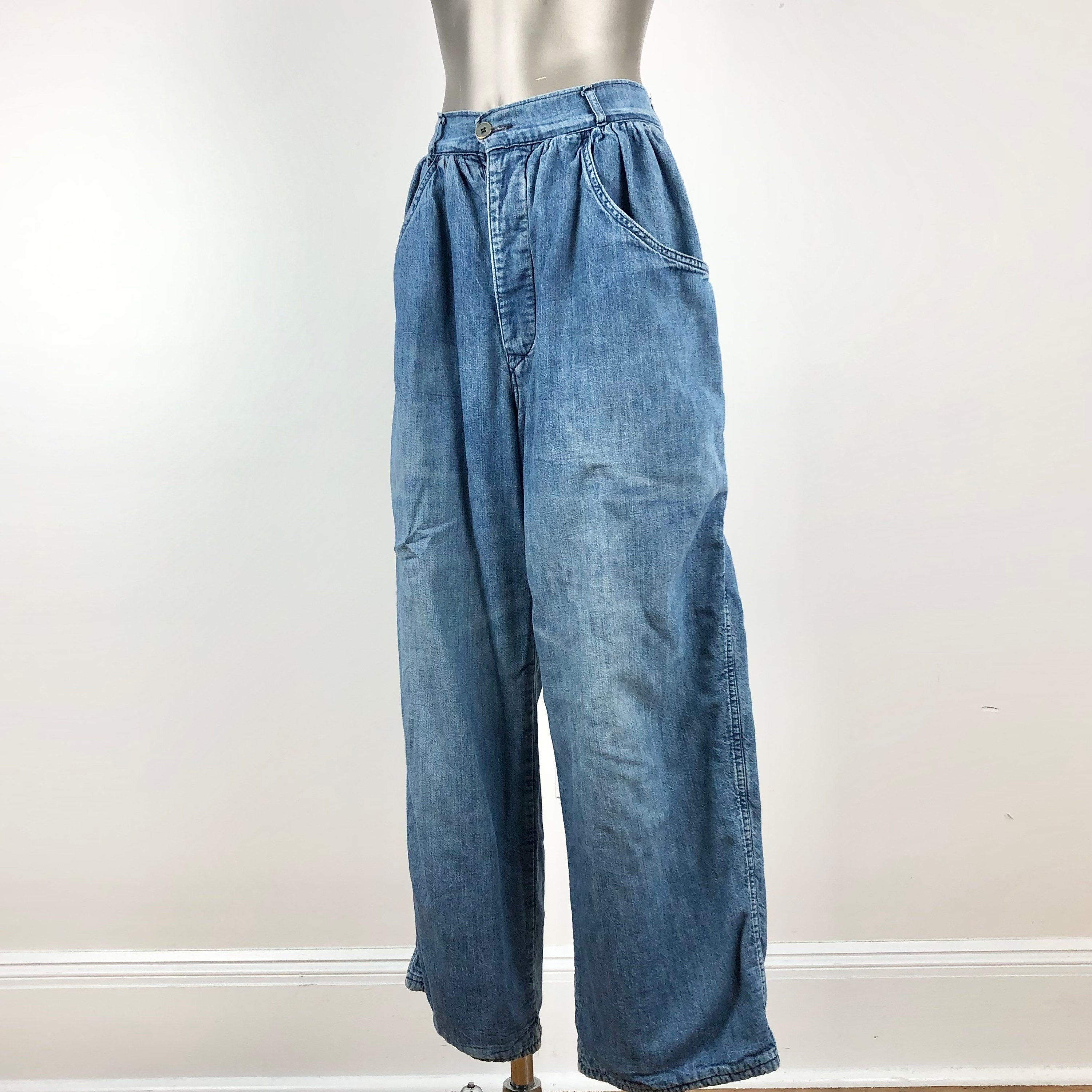 Waist Flannel Lined Denim Jeans 