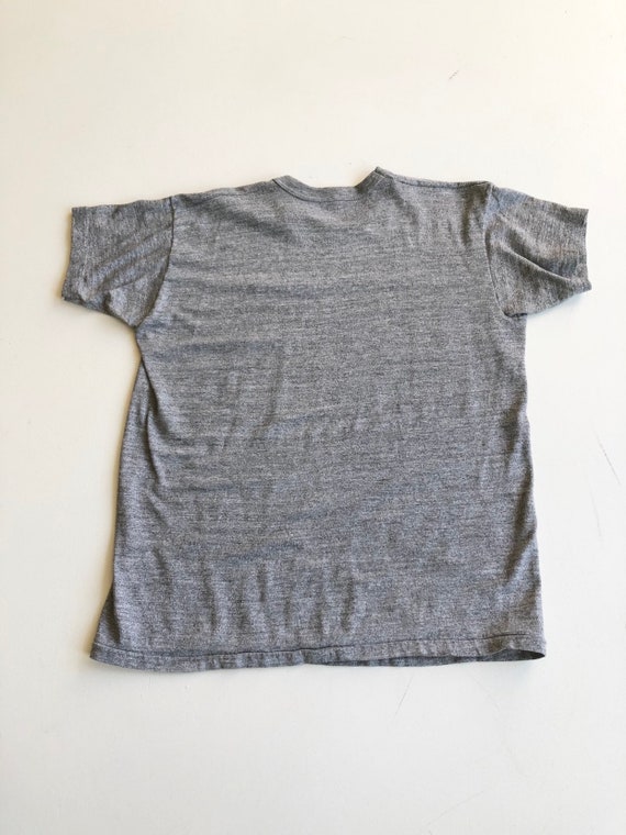 1970s ‘Chicanoline’ Heathered Grey T Shirt M - image 7