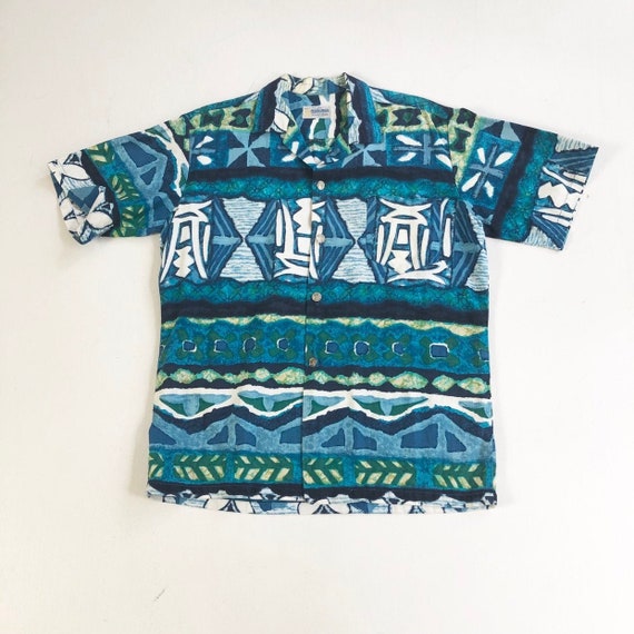 FABULOUS 1950’s Cotton Bark Cloth Hawaiian Shirt M