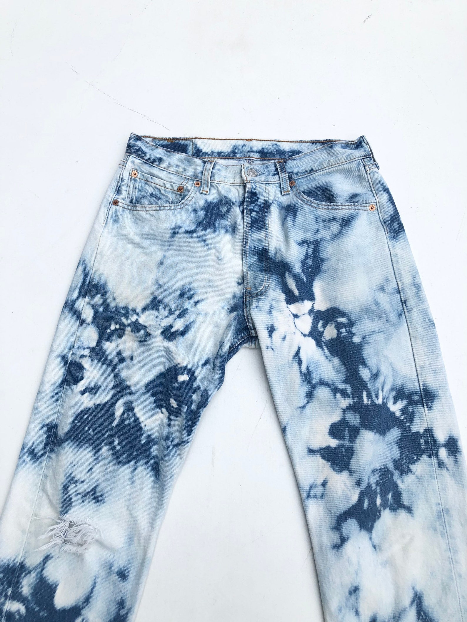 1980s Levis Marbled Bleached Tie Dye 501 Jeans 31 Etsy
