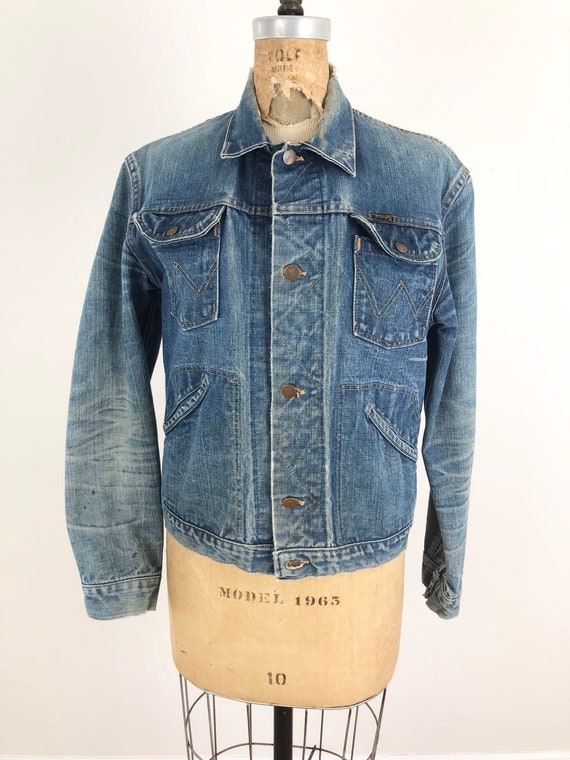 1970s Wrangler Denim Four Pocket Trucker Jacket M - image 2