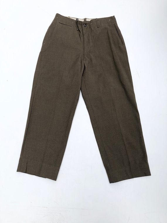 1940s US Military Wool Trousers 30” - Gem