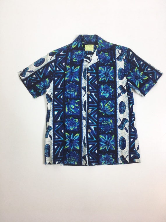 1950s Ui Maikai Cotton Hawaiian Shirt M - image 5