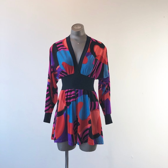 KILLER 1960’s Olga Psychedelic Print Romper S