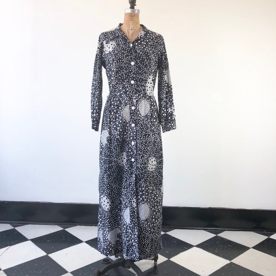 FAB 1960’s Black and White Print Psychedelic Maxi