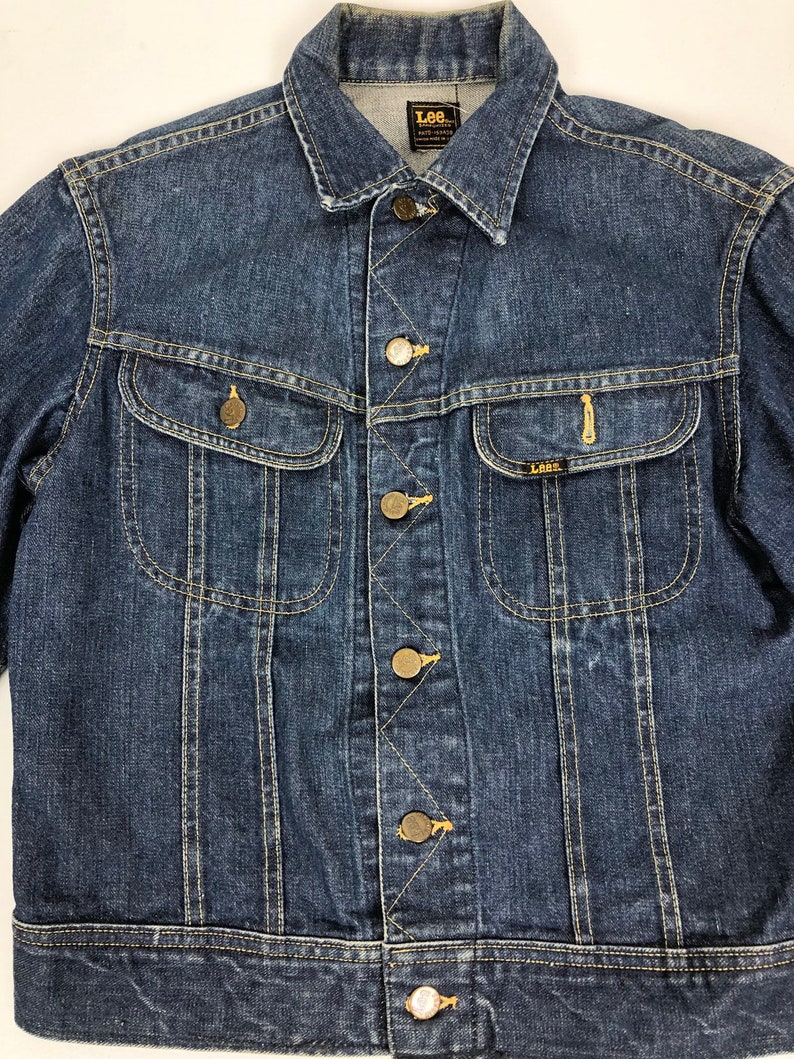 1970s Lee Denim Trucker Jacket S image 7