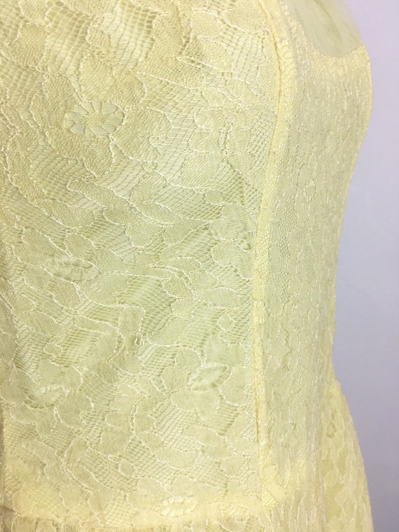 Fabulous 1950s Butter Lace Party Dress S - image 10