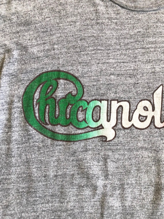 1970s ‘Chicanoline’ Heathered Grey T Shirt M - image 2