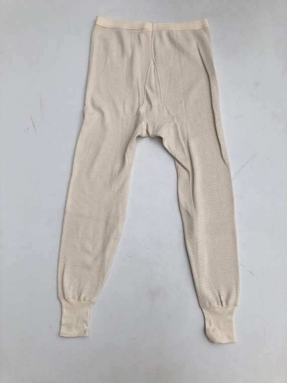 1970s Cotton Thermal Long Johns L - image 4