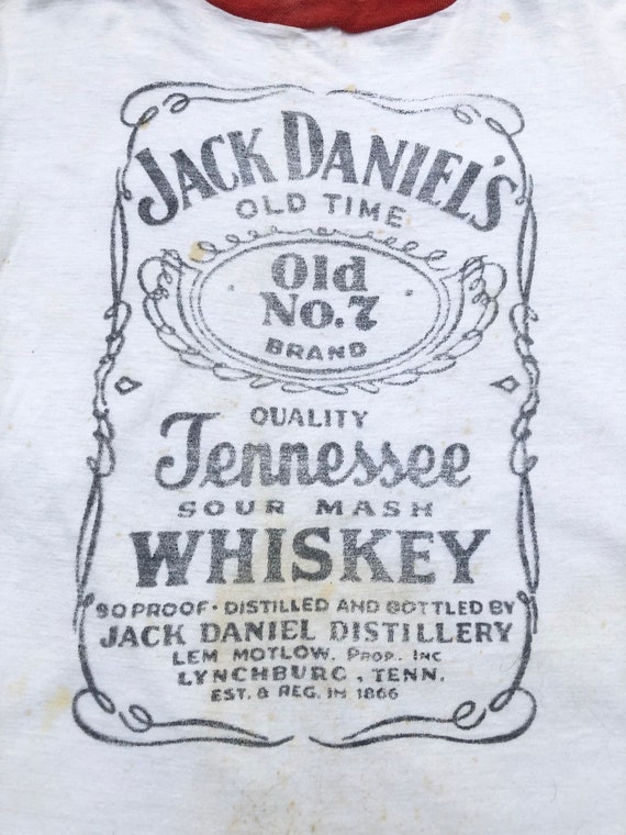 1970s Jack Daniels Whiskey Ringer T Shirt M - image 2
