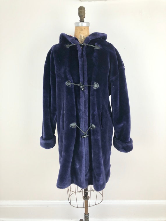 1980s Donnybrook Plush Deep Purple Faux Fur Hooded Coat M - Etsy 1980s Donnybrook Plush Deep Purple Faux Fur Hooded Coat M - Etsy