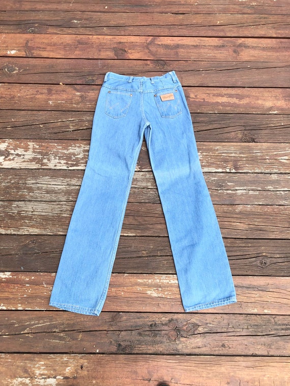 1970s Wrangler High Rise Blue Jeans 27” - image 3