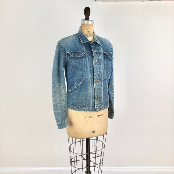 1970s Wrangler Denim Four Pocket Trucker Jacket M - image 1