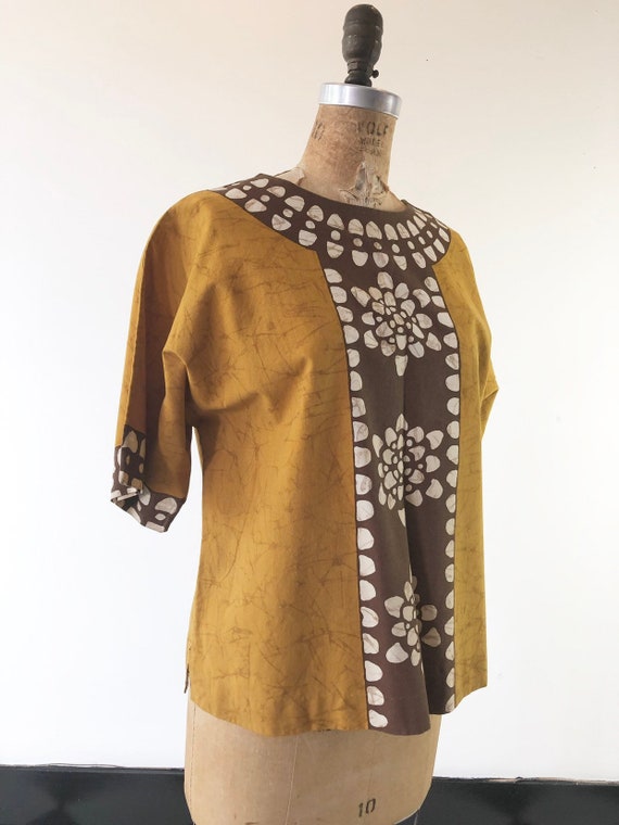 KILLER 1970’s Batik Cotton Top M - image 2