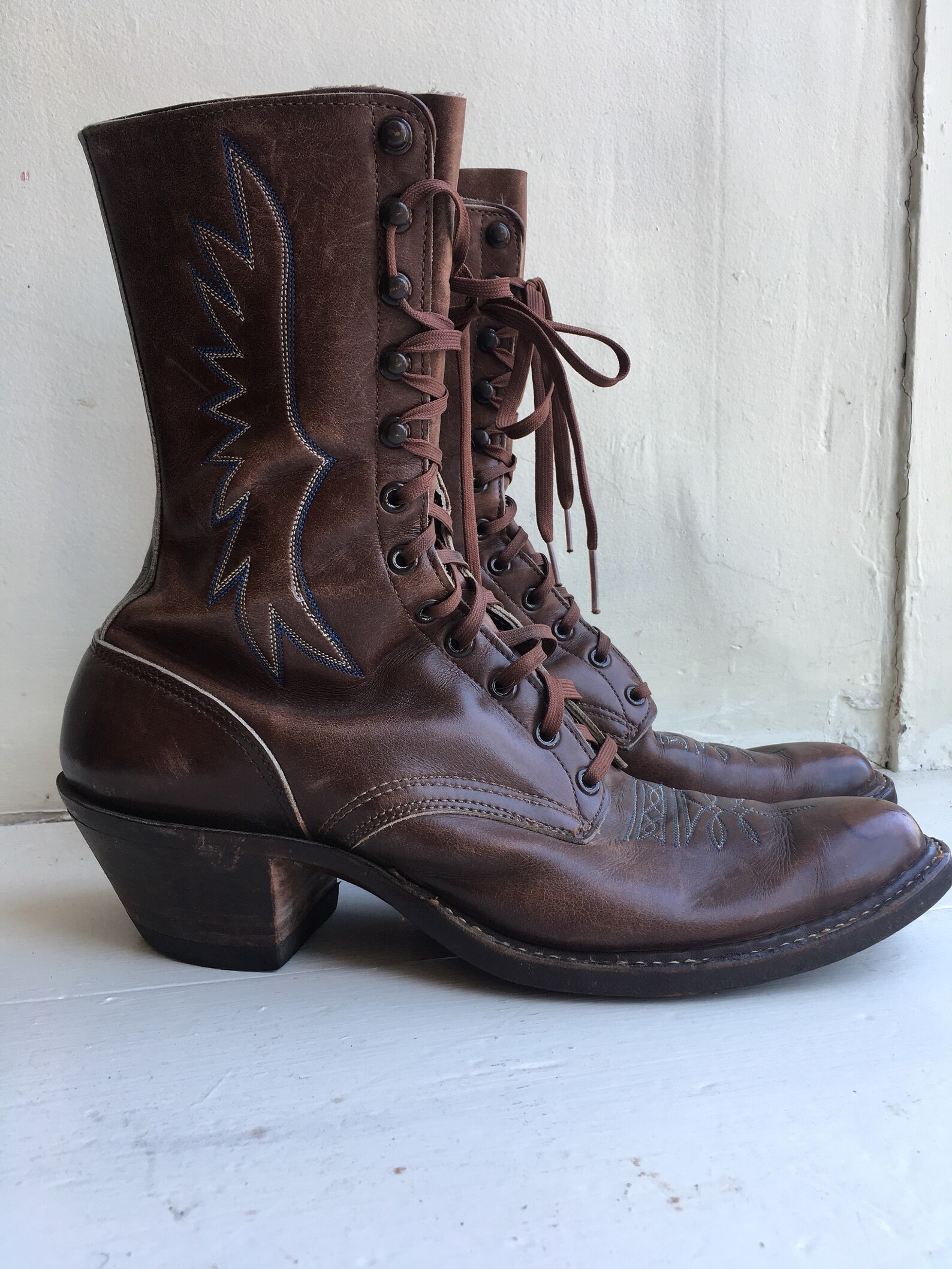 INCREDIBLE Custom Roper Ankle Boots Size 10.5 Etsy