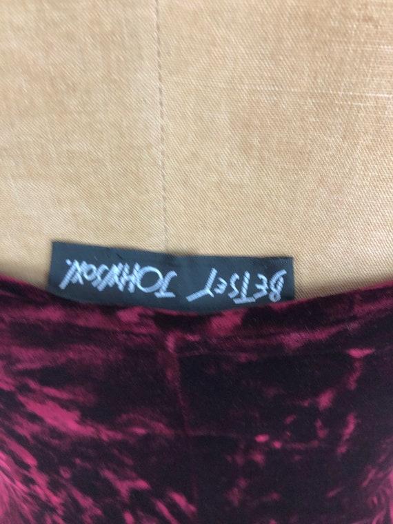 1990s Betsey Johnson Burgundy Crushed 