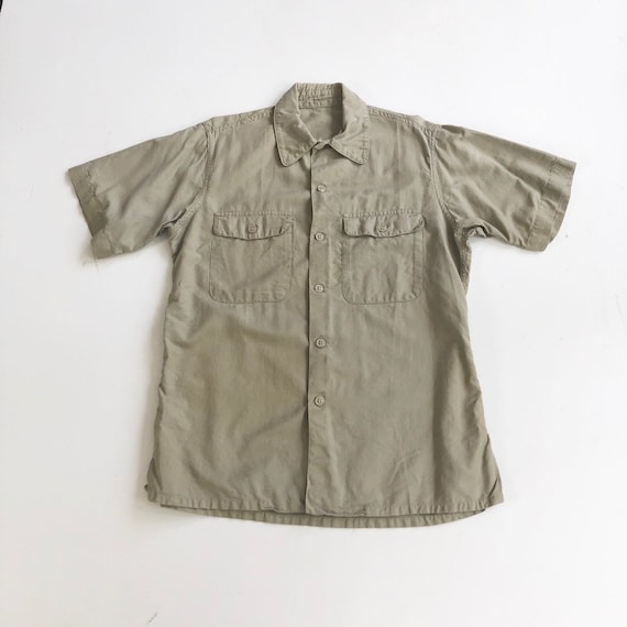 1960’s US Military Khaki Cotton Short Sleeve Shirt