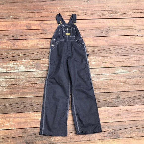 Deadstock 1960s Dee Cee Black Cotton Overalls 30” - image 1