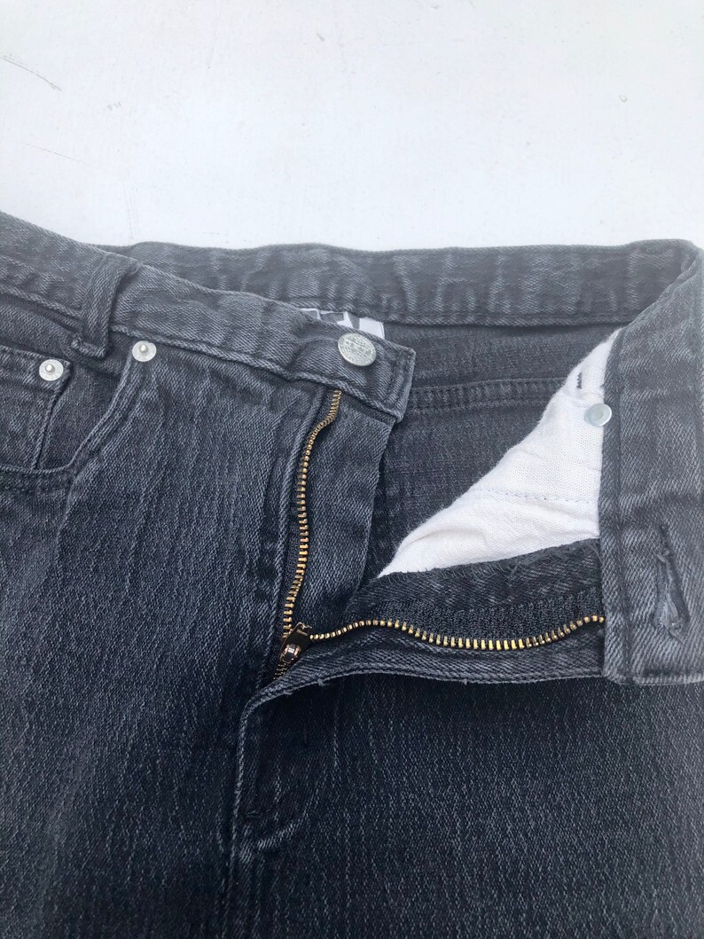 1990s Get Washed Black High Waist Jeans 26\u201d