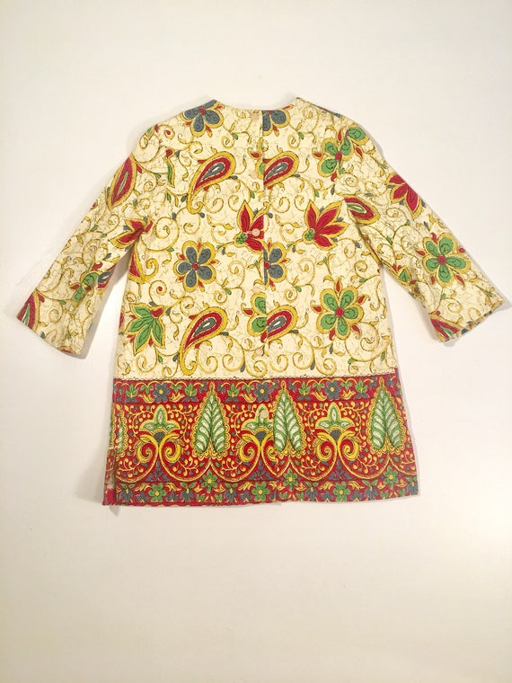 Fabulous 60s Indian Block Print Cotton Two Piece … - image 4