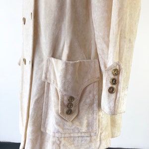 KILLER 1960s Ivory Velvet Pea Coat M image 6