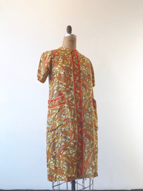 1960’s Paisley Acetate House Dress M