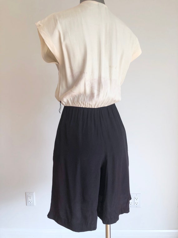 CUTE 1990s White and Black Rayon Romper S - image 8