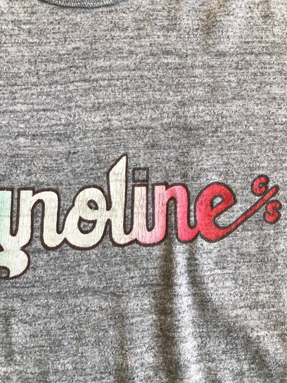 1970s ‘Chicanoline’ Heathered Grey T Shirt M - image 4