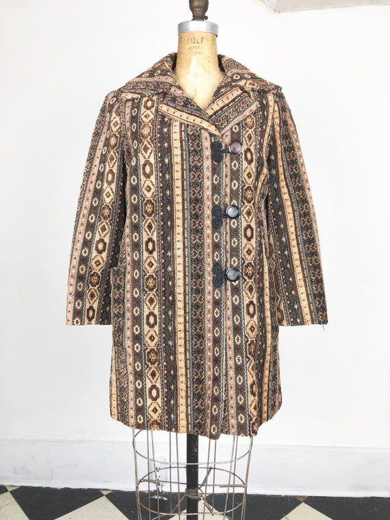 Sweet 1960s Needlepoint Tapestry Coat S - image 2