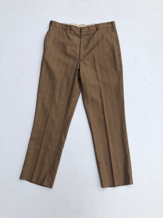 1960s Pinstripe Twill Pants 34”