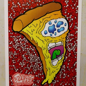 Screaming Pizza Print