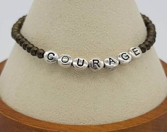 Courage Stretch Bracelet Words of Encouragement
