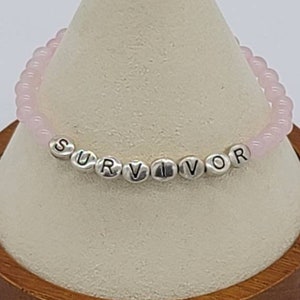 Survivor Stretch Bracelet Words of Encouragement image 1