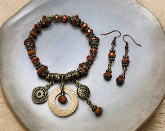 Western Landscapes Stretch bracelet and Earring Set