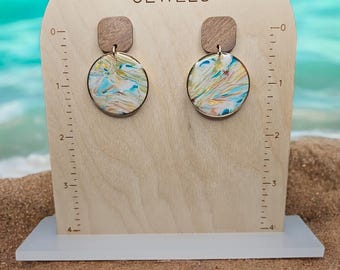 Sunset Shore Polymer Clay Earrings