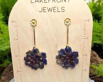 Gardenia Flower Polymer Clay Earrings