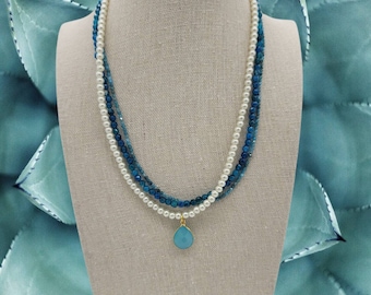 Ocean Waves 3 Strand Necklace