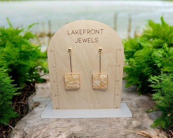 Square Dangle Polymer Clay Earrings