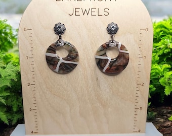 Copper Canyon Mosaic Polymer Clay Earrings