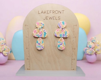 Cotton Candy Earrings Polymer Clay