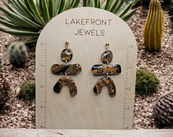 Elegant Night Polymer Clay Earrings