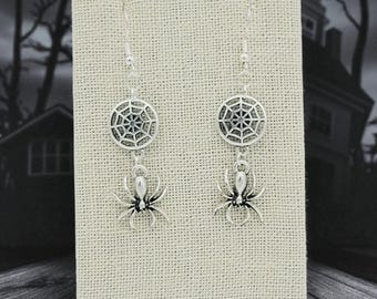 Halloween Spider Earrings
