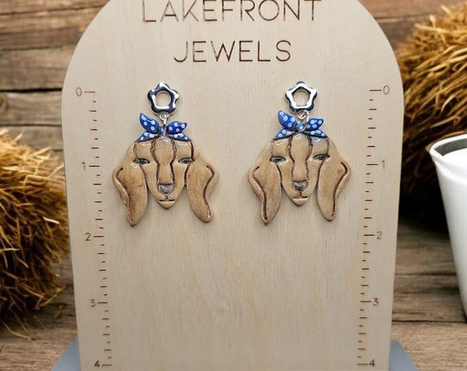 Featured listing image: Goat Polymer Clay Earrings